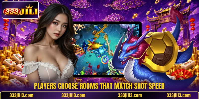 Players choose rooms that match shot speed