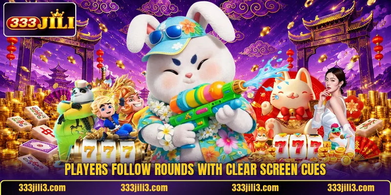 Players follow rounds with clear screen cues