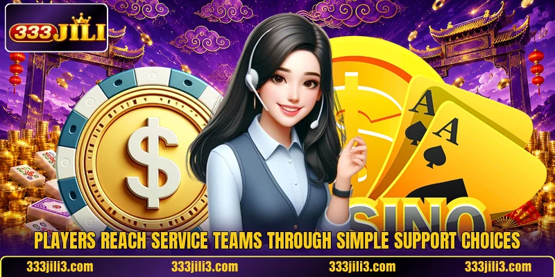 Players reach service teams through simple support choices