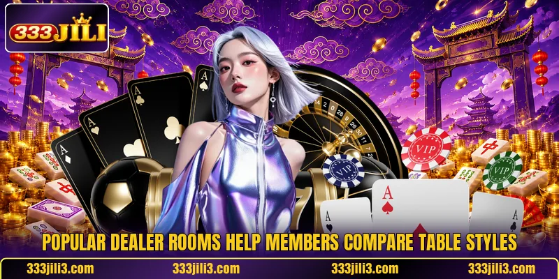 Popular dealer rooms help members compare table styles