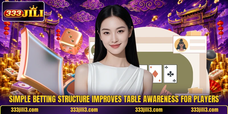 Simple betting structure improves table awareness for players